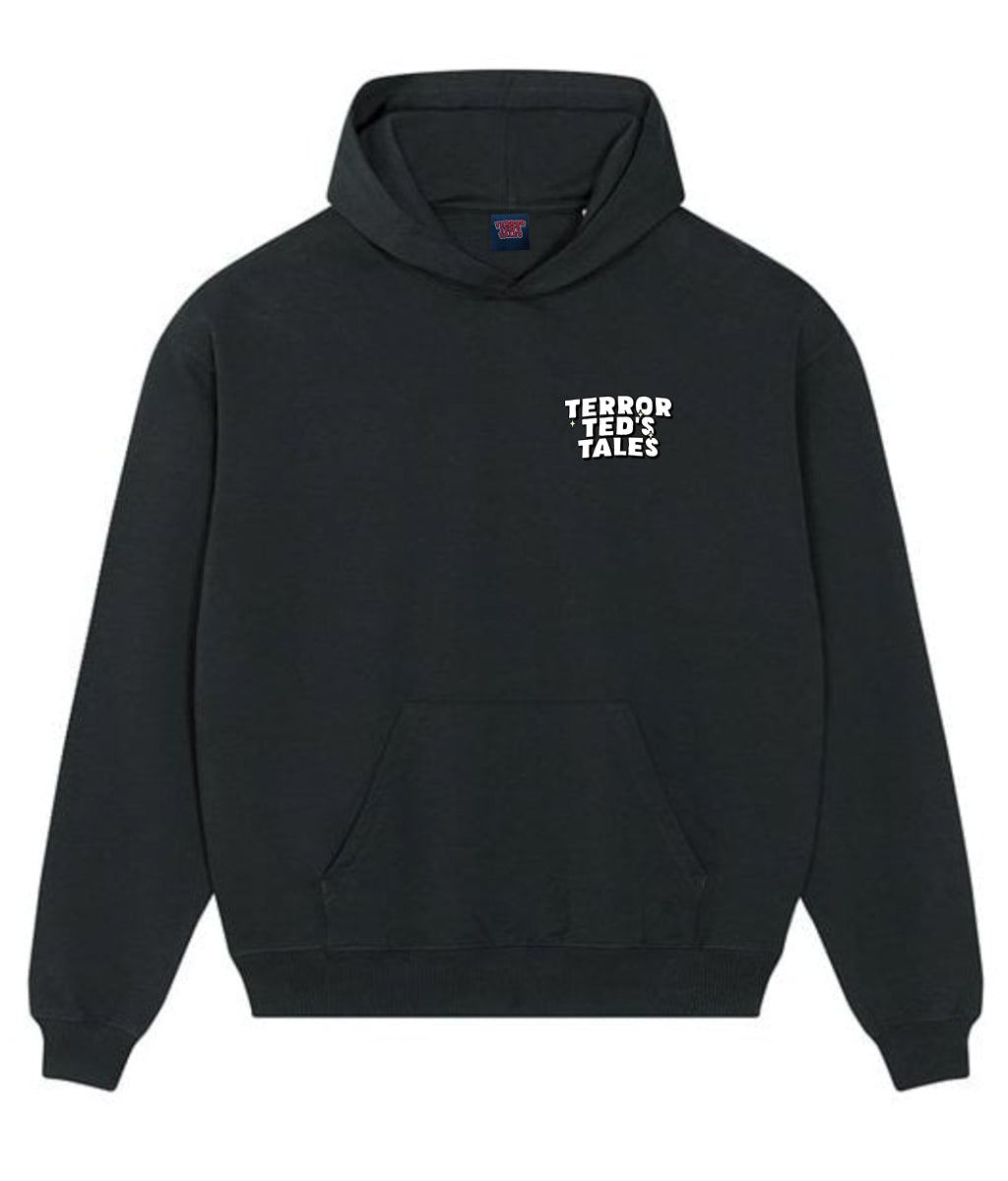 TRUST ME BRO B&W - HOODIE BLACK (FULL BACK)