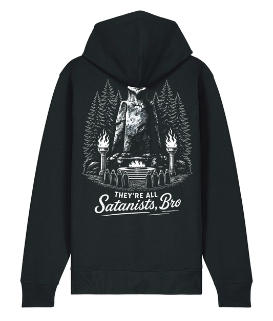 THEY'RE ALL SATANISTS - ZIP-UP BLACK