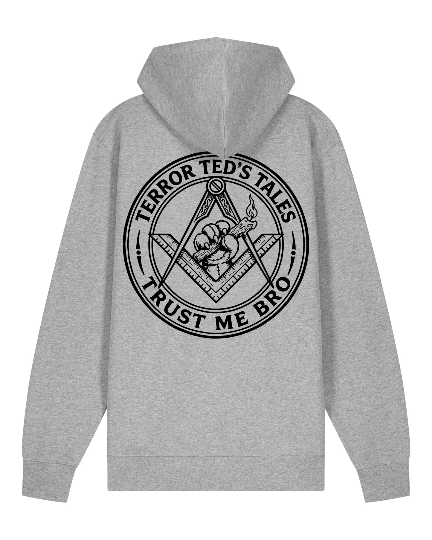 TRUST ME BRO B&W - ZIP-UP GRAY (FULL BACK)