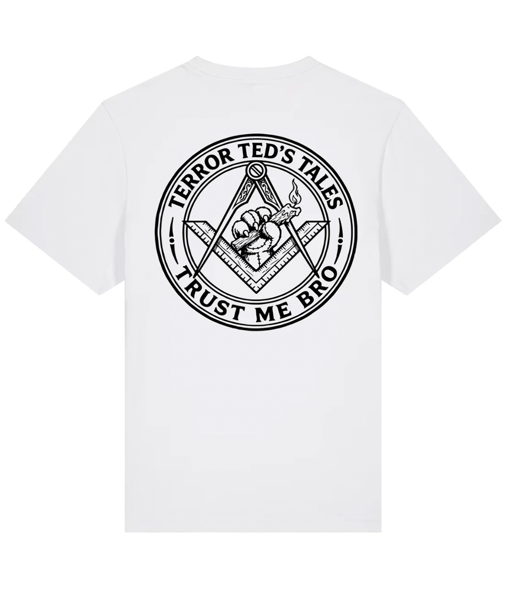 TRUST ME BRO - WHITE T-SHIRT (FULL BACK)