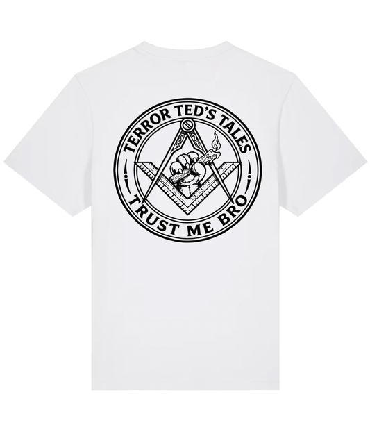 TRUST ME BRO - WHITE T-SHIRT (FULL BACK)