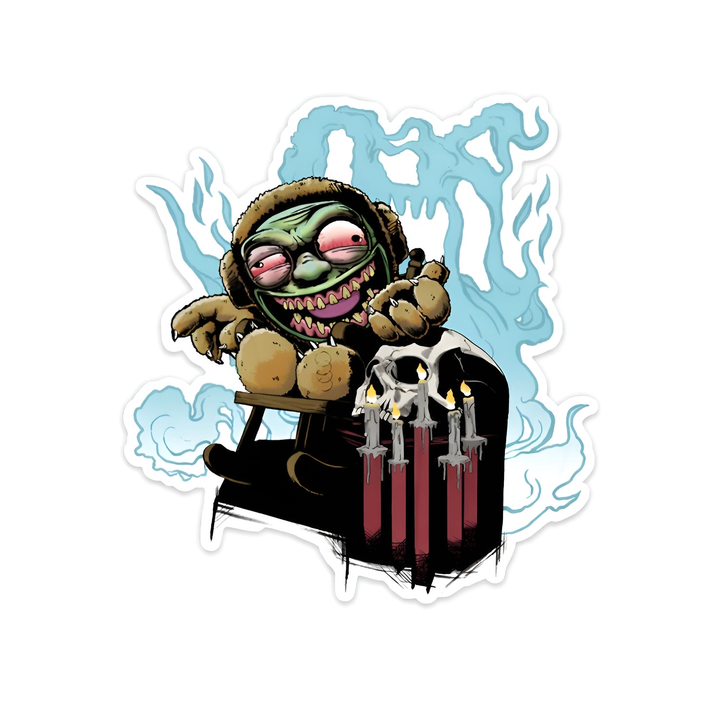 HIGH AS F*** TED STICKER